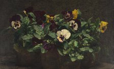 Still Life with Pansies, 1892. Creator: Henri Fantin-Latour