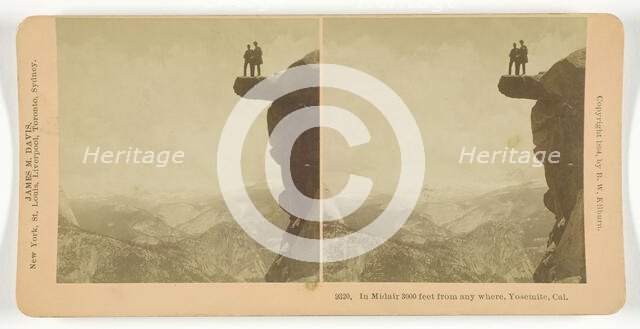 In Midair 3000 feet from anywhere, Yosemite, Cal., 1894. Creator: BW Kilburn.