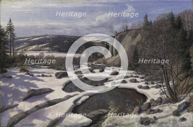 At the Outlet of Mesna, 1891. Creator: Fredrik Jonas Lucian Botfield Collett.