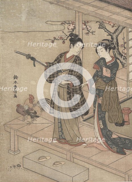 Gentleman Taking Leave of His Lady on a Veranda. Creator: Suzuki Harunobu.