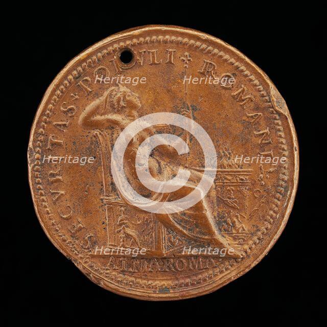 Securitas near an Altar [reverse], late 16th-early 17th century. Creator: Lorenzo Fragni.