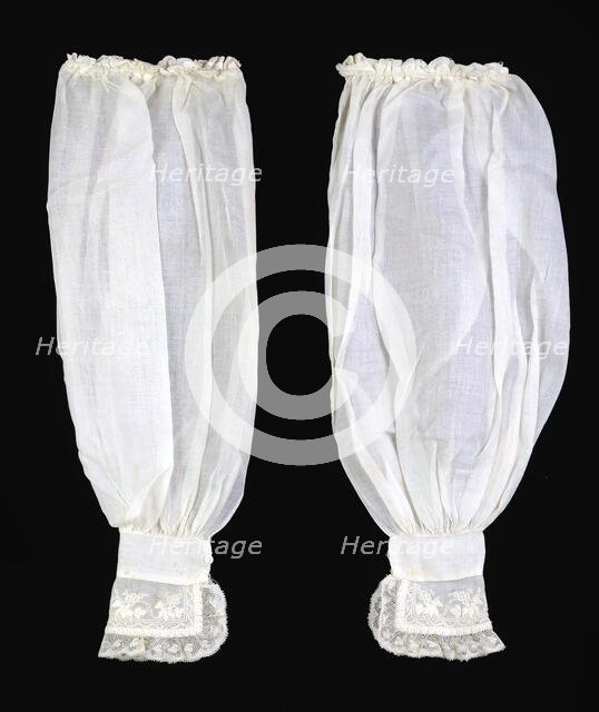 Undersleeves, American, ca. 1850. Creator: Unknown.