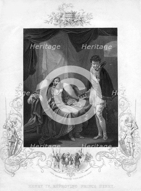 Henry IV reproving Prince Henry, (19th century).Artist: J Rogers