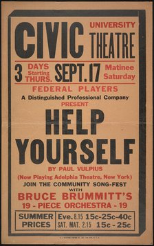 Help Yourself, Syracuse, NY, 1936. Creator: Unknown.
