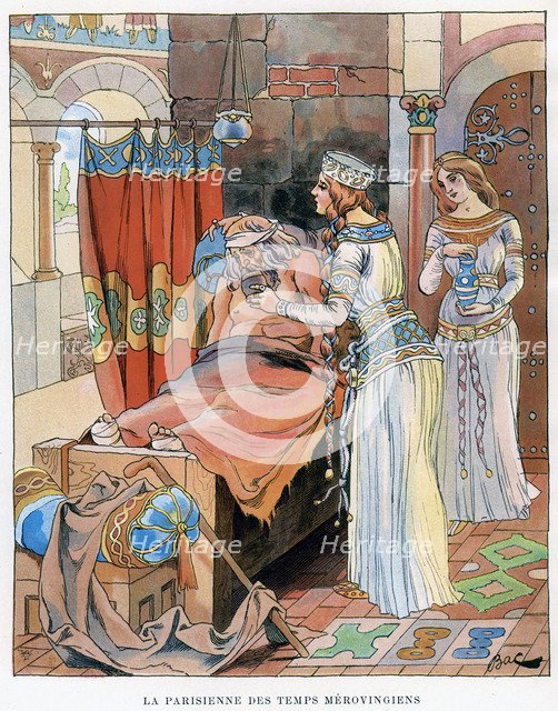 ''The Parisian Woman during the time of the Merovingians', c5th-8th century AD, c1870-1950.Artist: Ferdinand Sigismund Bac