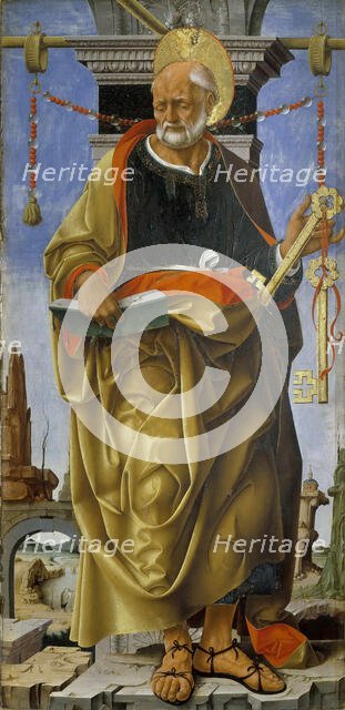 Polittico Griffoni: Saint Peter, ca 1472-1473. Creator: Francesco del Cossa (1436-1478).