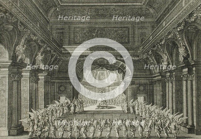 Angels Surrounding a Royal Personage in Bed, 18th century. Creator: Unknown.