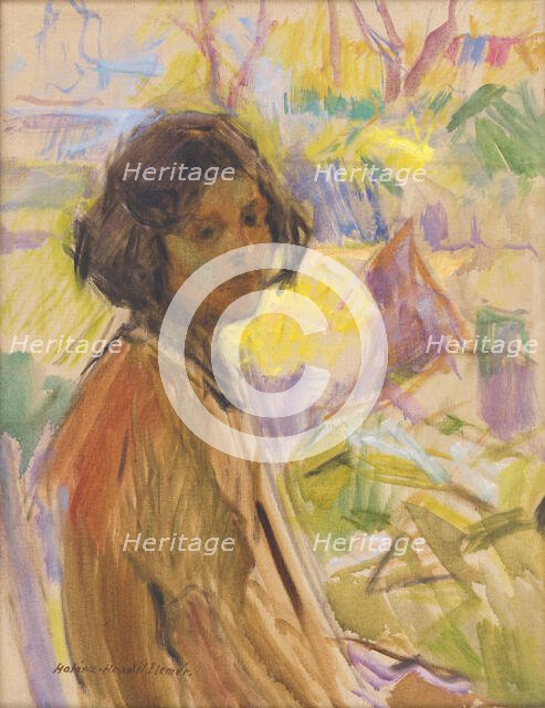 Study of a young woman, c1940. Creator: Elemír Halász-Hradil.