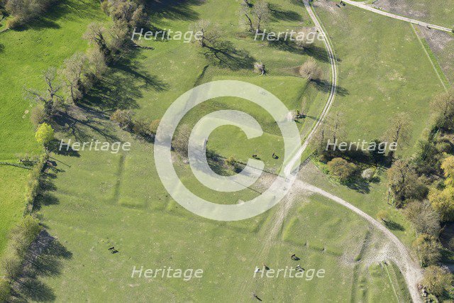 Medieval moat and settlement earthworks, Manor Farm, Great Kimble, Buckinghamshire, 2018. Creator: Historic England Staff Photographer.