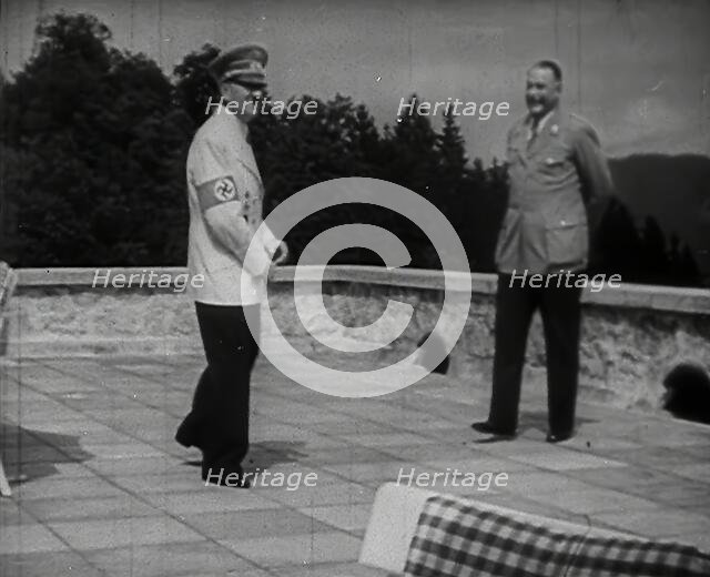 Adolf Hitler dancing, 1942.  Creator: British Pathe Ltd.