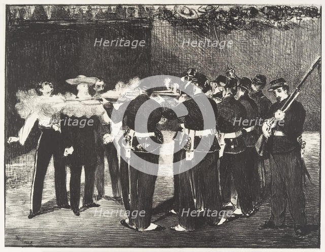 The Execution of the Emperor Maximilian (L'exécution de Maximilien), 1868. Creator: Edouard Manet.
