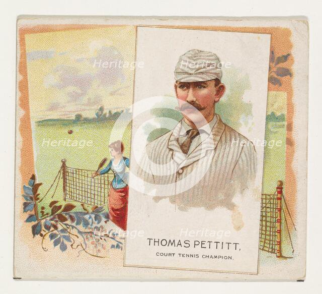 Thomas Pettitt, Court Tennis Champion, from World's Champions, Second Series (N43) for All..., 1888. Creator: Allen & Ginter.
