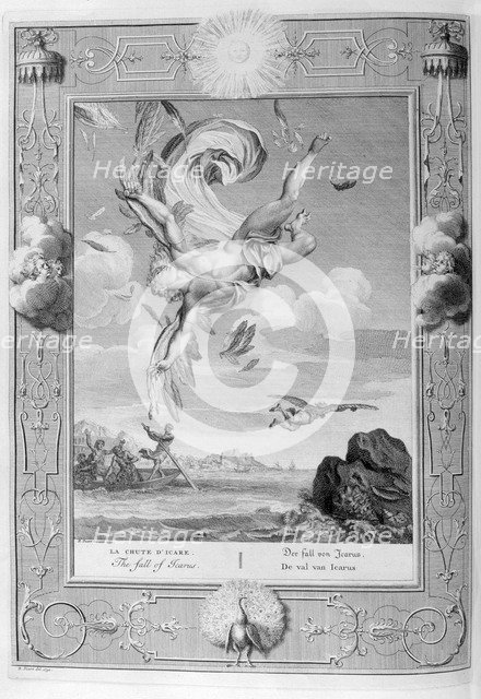 The fall of Icarus, 1733. Artist: Bernard Picart