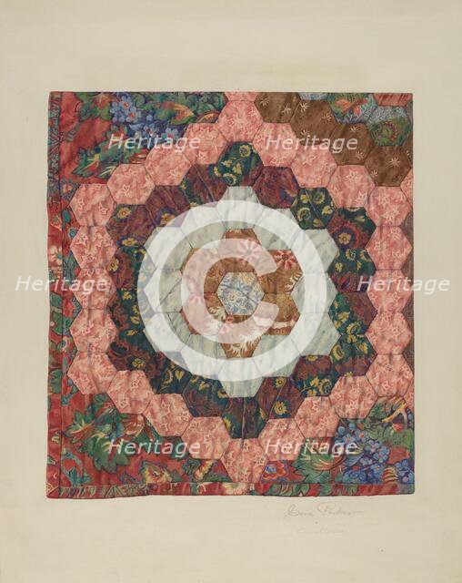 Quilt, c. 1939. Creators: Carmel Wilson, Cora Parker.