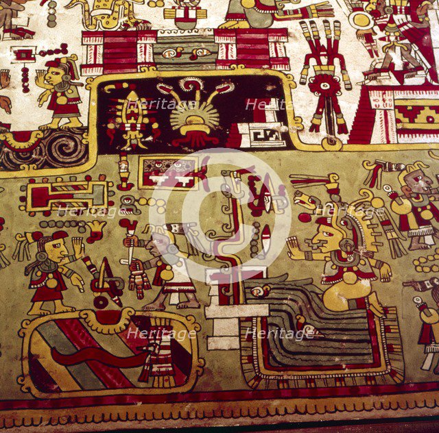 Codex Zouche-Nuttall  is a pre-Columbian document of Mixtec pictography, 1200-1521. Artist: Unknown.