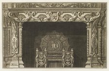 Design for a chimneypiece with foliate ornamentation and medallions, 1769.  Creator: Giovanni Battista Piranesi.