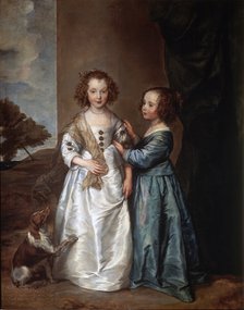 'Portrait of Elizabeth and Philadelphia Wharton', 1640.  Artist: Anthony van Dyck