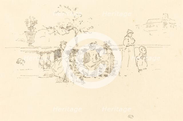 The Terrace, Luxembourg, 1894. Creator: James Abbott McNeill Whistler.