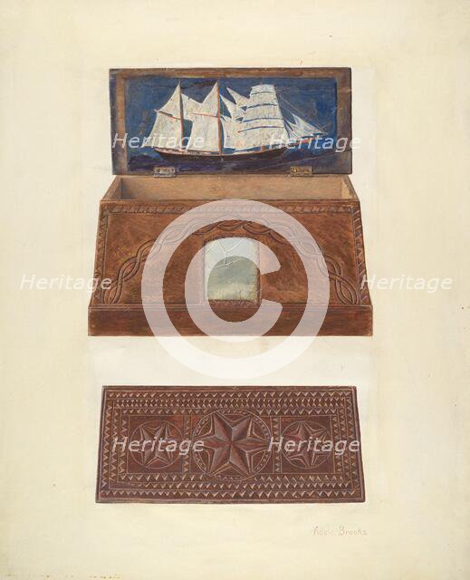 Bishop Hill: Salt Box, c. 1938. Creator: Adele Brooks.