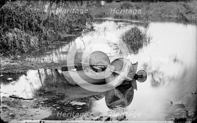 An amphibious boat, Cricklade, Wiltshire, c1870. Artist: Henry Taunt