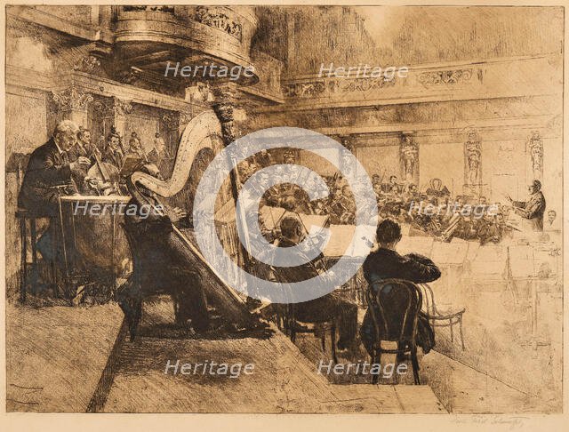 Wiener Philharmoniker, 1926. Creator: Schmutzer, Ferdinand (1870-1928).