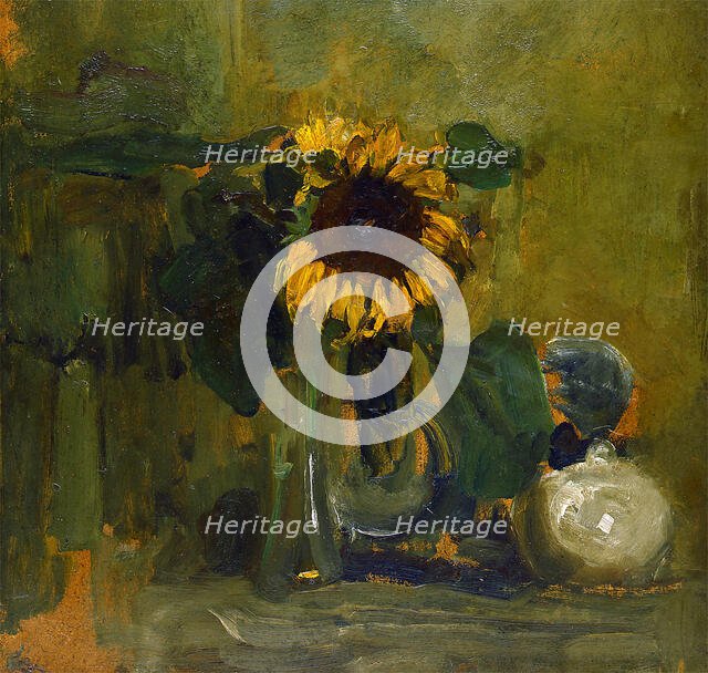 Still Life with Sunflower, 1907. Creator: Piet Mondrian.