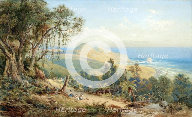 Sandfly Bay, Otago, c1879. Creator: Nicholas Chevalier.