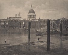 St Pauls from Bankside, 1920s. Creator: Harry Moult.