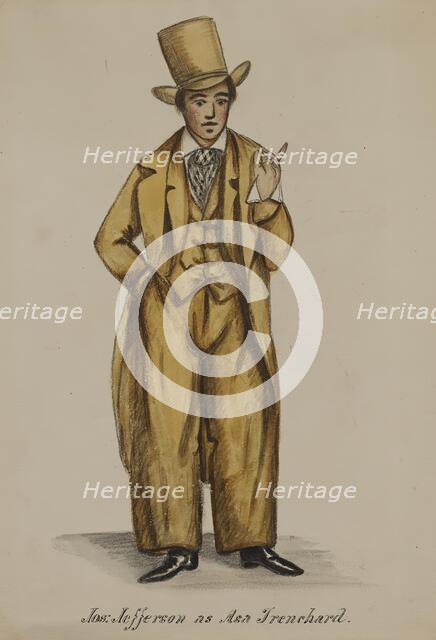 Joseph Jefferson as Asa Trenchard [From Tom Taylor's 'Our American Cousin'], 1855-1859. Creator: Alfred Jacob Miller.