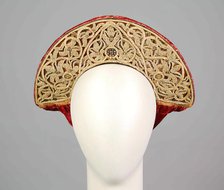 Headdress, Russian, 1800-1850. Creator: Unknown.