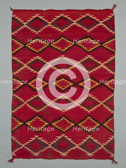 Sarape with Serrated Diamond Pattern, 1880/1900. Creator: Unknown.