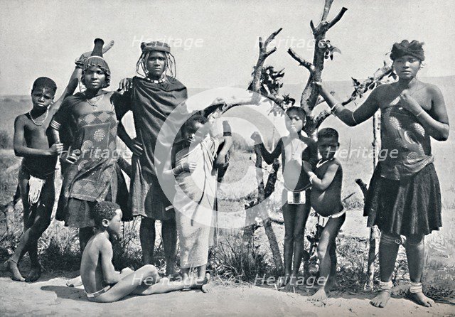A group of Zulus, 1912. Artist: Unknown.