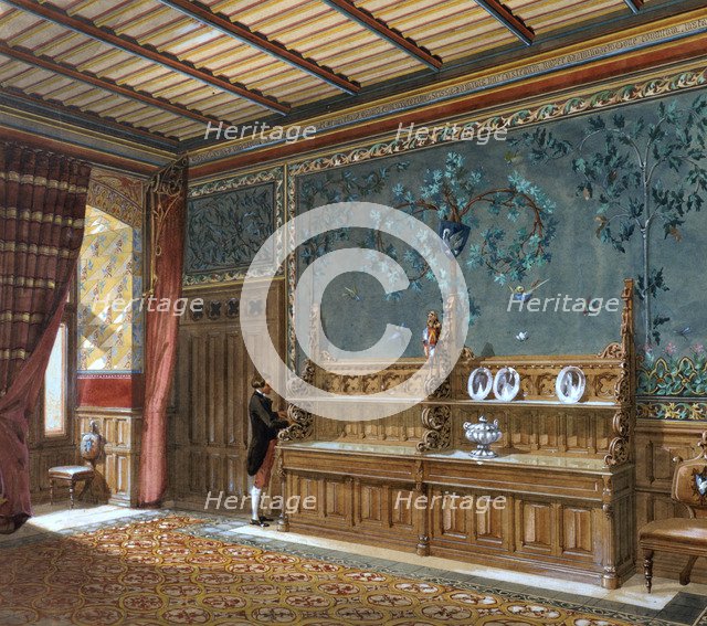Design for an interior, 1868. Artist: Unknown