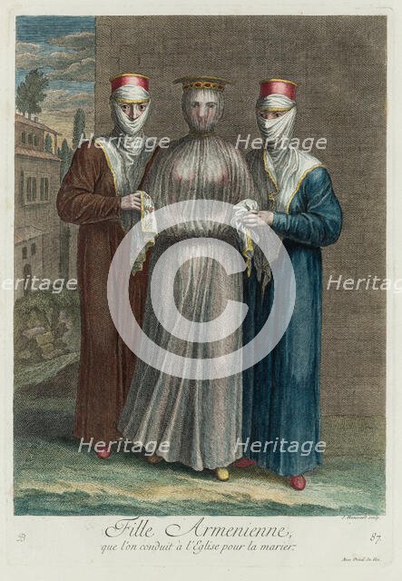Armenian bride before the wedding, 1714. Creator: Haussard, Jean-Baptiste (1679/80-1749).