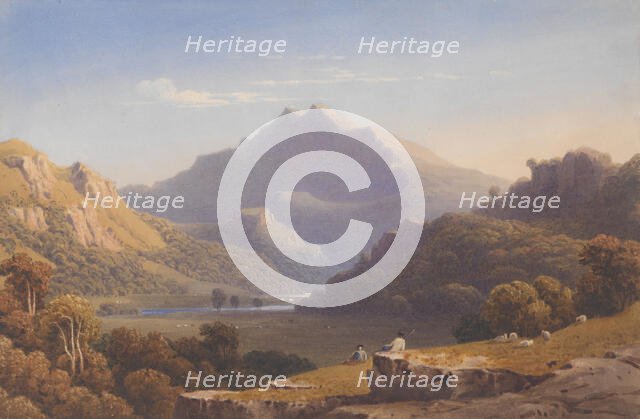 Snowdon from Llyn Nantlle, North Wales, 1832. Creator: George Fennel Robson.