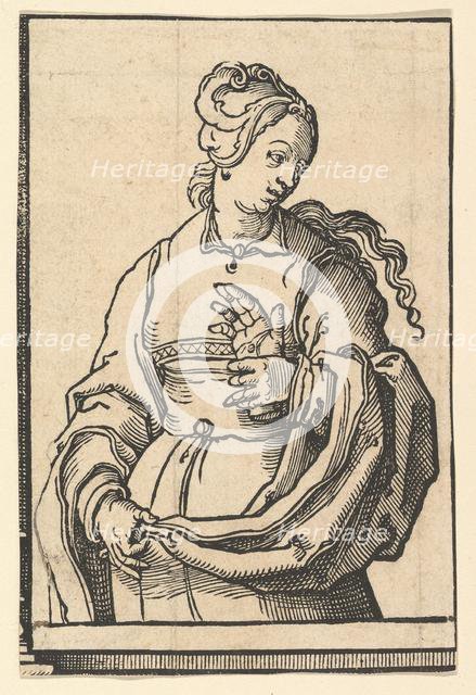 Tiburtine Sibyl, from the series of Sibyls, ca. 1530. Creator: Lucas van Leyden.