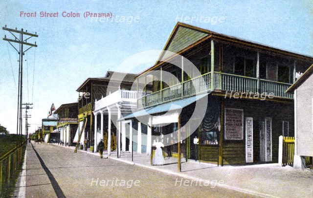 Front Street, Colon, Panama, 1907. Artist: Unknown