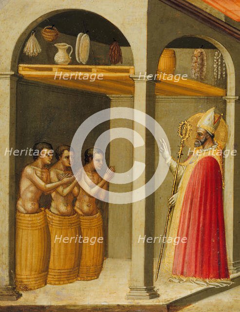 Saint Nicholas Resuscitating Three Youths, 1433-35. Creator: Bicci di Lorenzo.