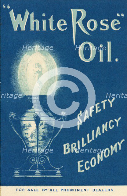 White Rose Lamp Oil, 1890s. Artist: Unknown