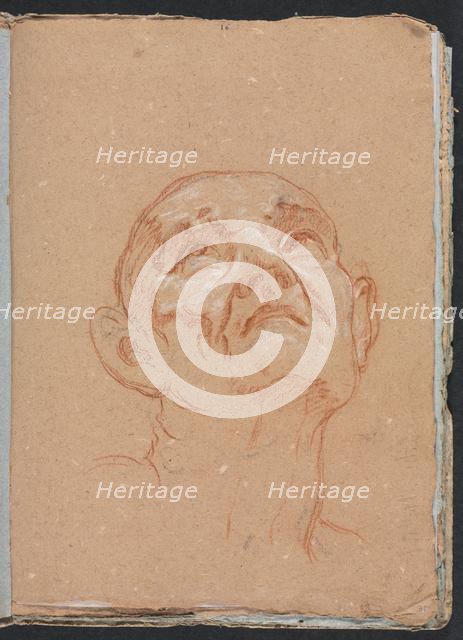 Verona Sketchbook: Male head (page 31), 1760. Creator: Francesco Lorenzi (Italian, 1723-1787).