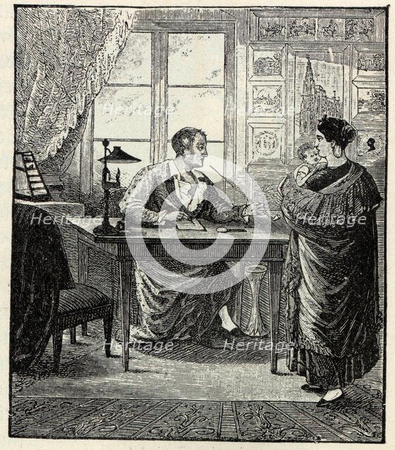 Dr. Ernst Ludwig Heim (1747-1834) in his consulting room, 1822. Creator: Henschel Brothers.