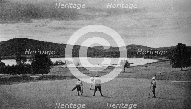 2nd green on Leatherstocking Golf Course at Coopertown, New York, 1925. Artist: Unknown.