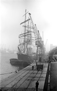 The 'Pamir', a sailing ship, in the Royal Victoria Dock, Canning Town, London, c1945-c1965. Artist: SW Rawlings