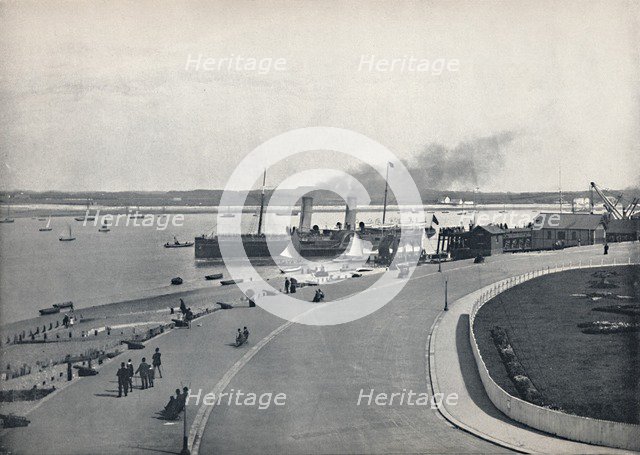'Fleetwood - The Promenade: Departure of the Isle of Man Steamer', 1895. Artist: Unknown.