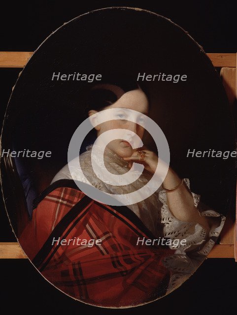 Portrait of Grand Duchess Maria Alexandrovna (1824-1880), future Empress of Russia. Artist: Makarov, Ivan Kosmich (1822-1897)