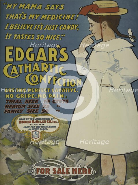 Edgar's cathartic confection, c1895 - 1917. Creator: Unknown.