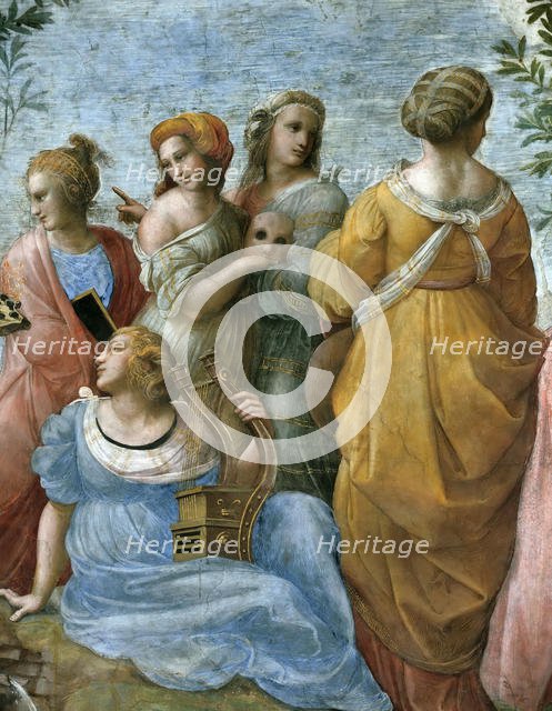 The Parnassus. Detail. (Fresco in Stanza della Segnatura), ca 1510-1511. Creator: Raphael (Raffaello Sanzio da Urbino) (1483-1520).