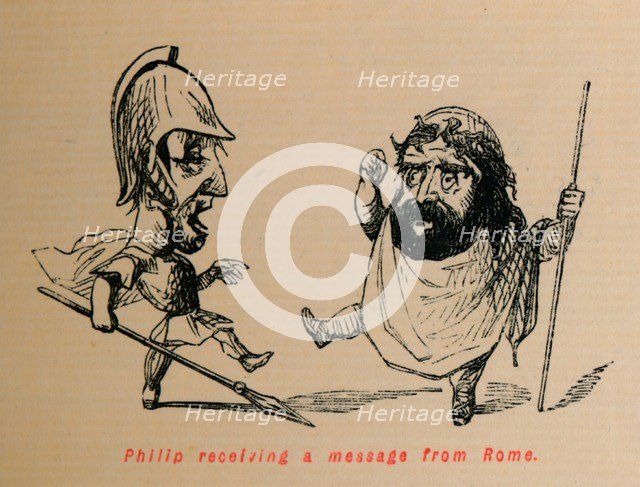 'Philip receiving a Message from Rome', 1852. Artist: John Leech.
