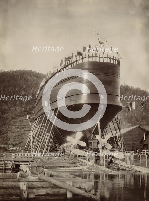 Ice-Breaking Ferry "Baikal", 1899. Creator: Akselrod.