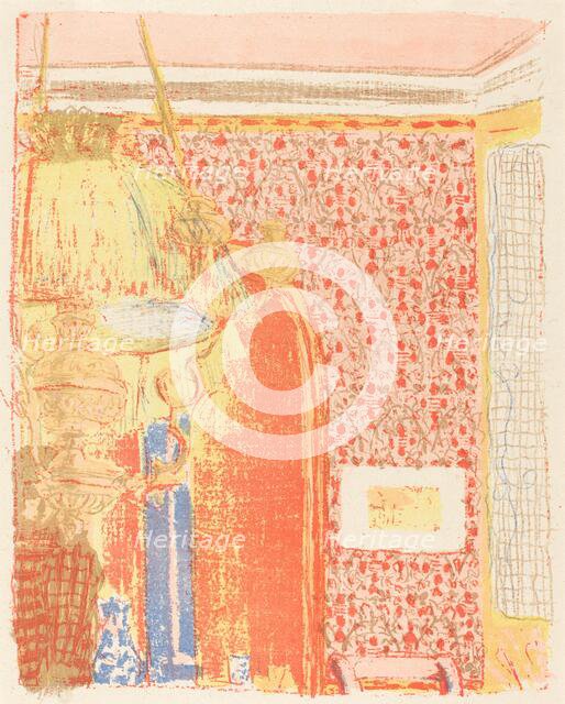 Interior with Pink Wallpaper III (Interieur aux tentures roses III), c. 1896 (published 1899). Creator: Edouard Vuillard.